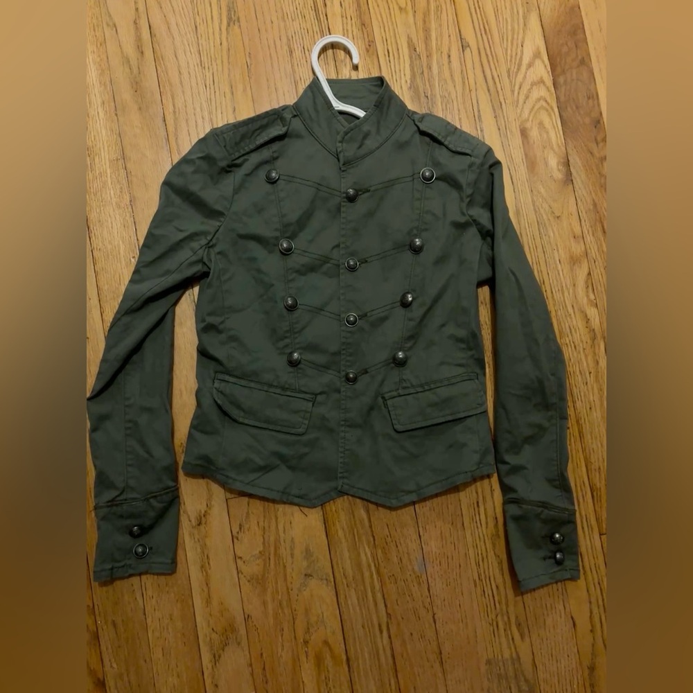 American Rag Cie Olive Jean Button Up Jacket - XXS - Picture 9 of 16